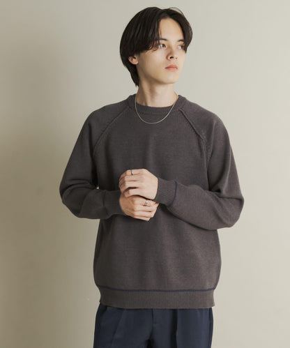 部分色 可水洗/防起球 彈力拼色針織衫