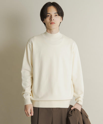 部分色 可水洗/防起球 彈力高領針織衫