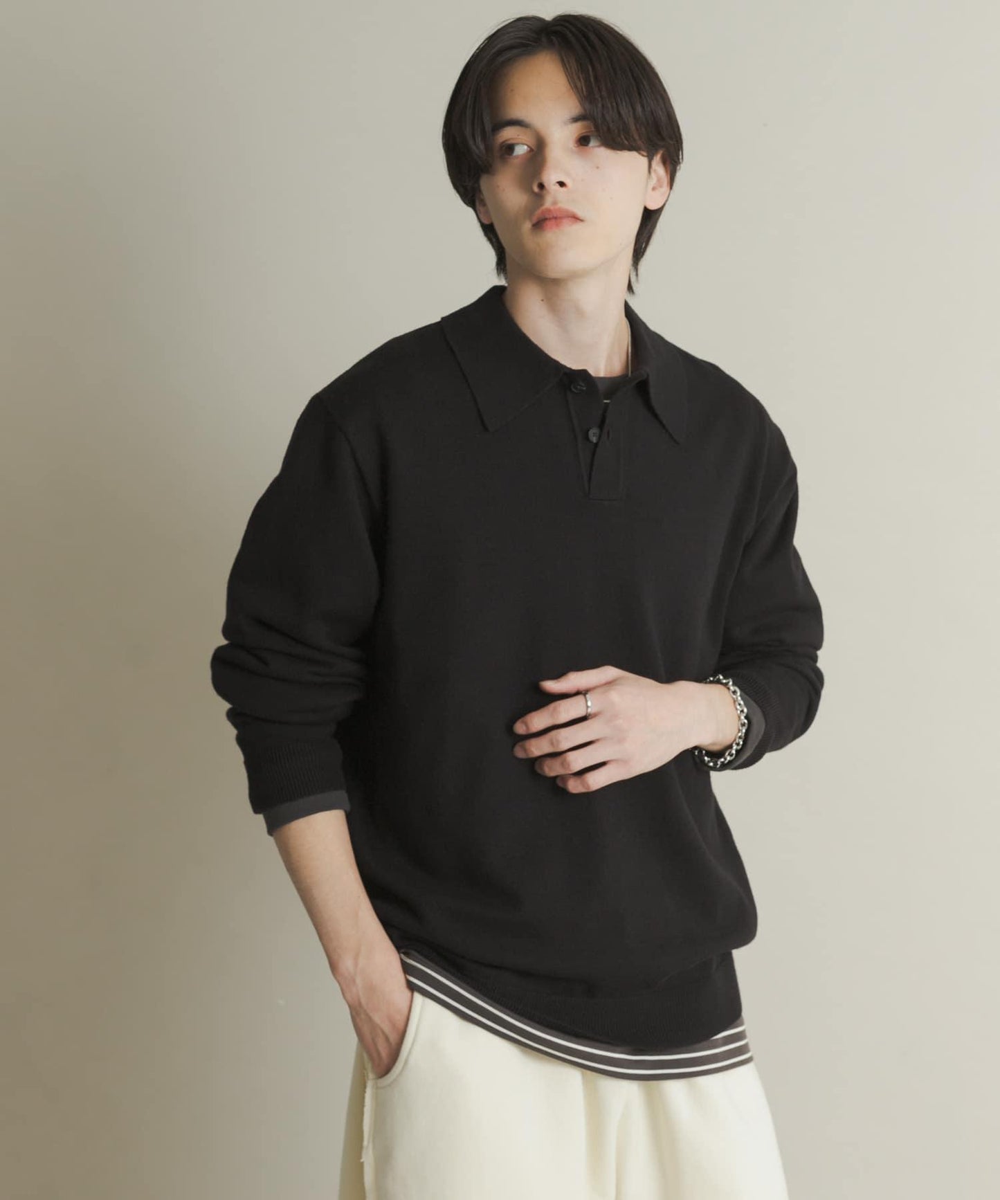 部分色 可水洗/防起球 彈力針織POLO衫