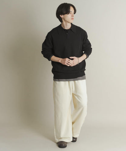 部分色 可水洗/防起球 彈力針織POLO衫