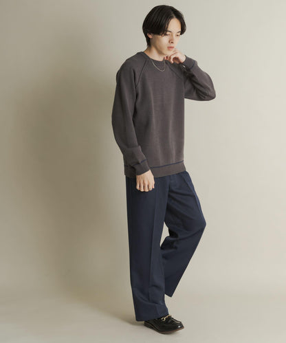 部分色 可水洗/防起球 彈力拼色針織衫