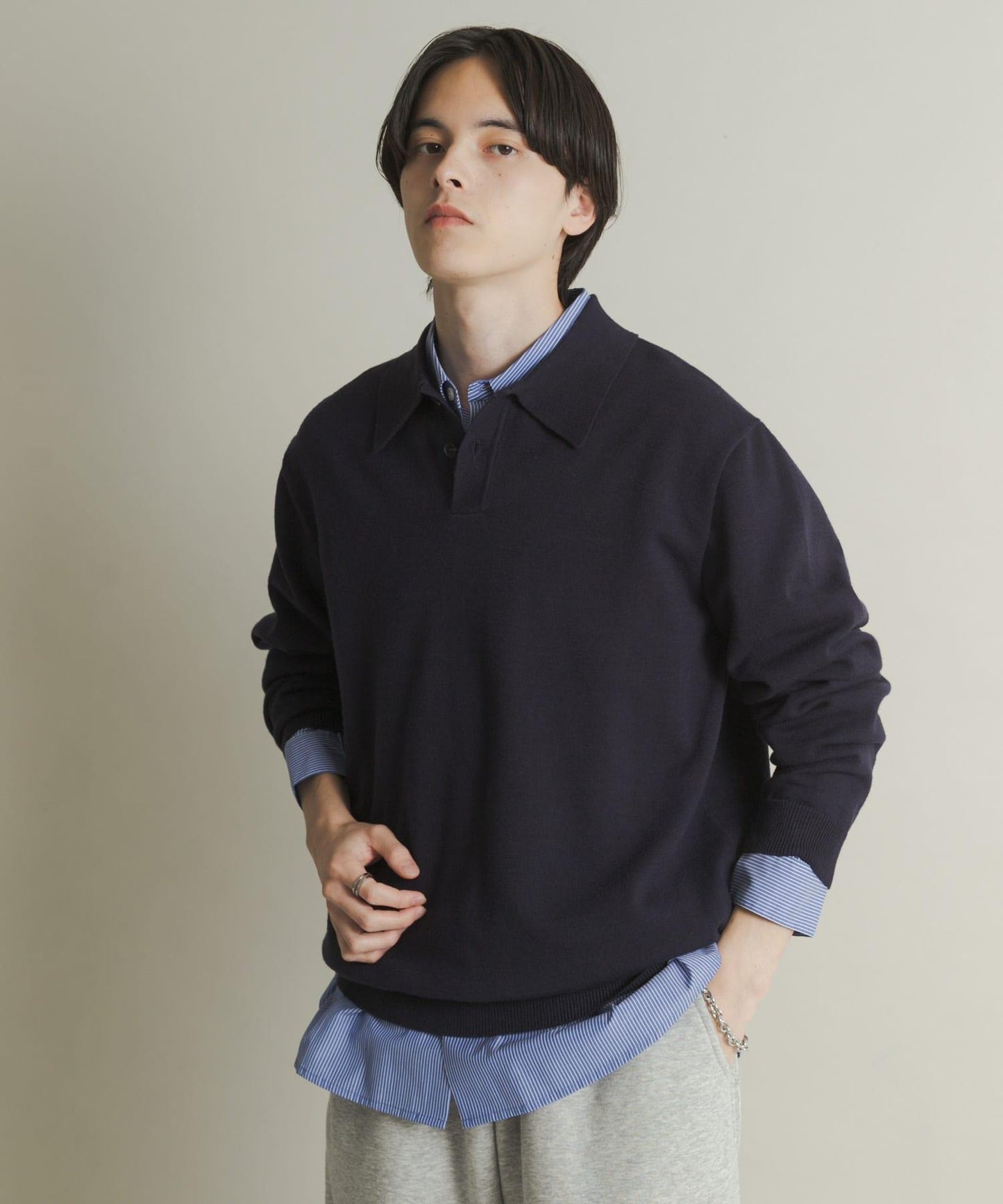 部分色 可水洗/防起球 彈力針織POLO衫