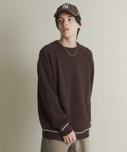 部分色 可水洗/防起球 彈力拼色針織衫