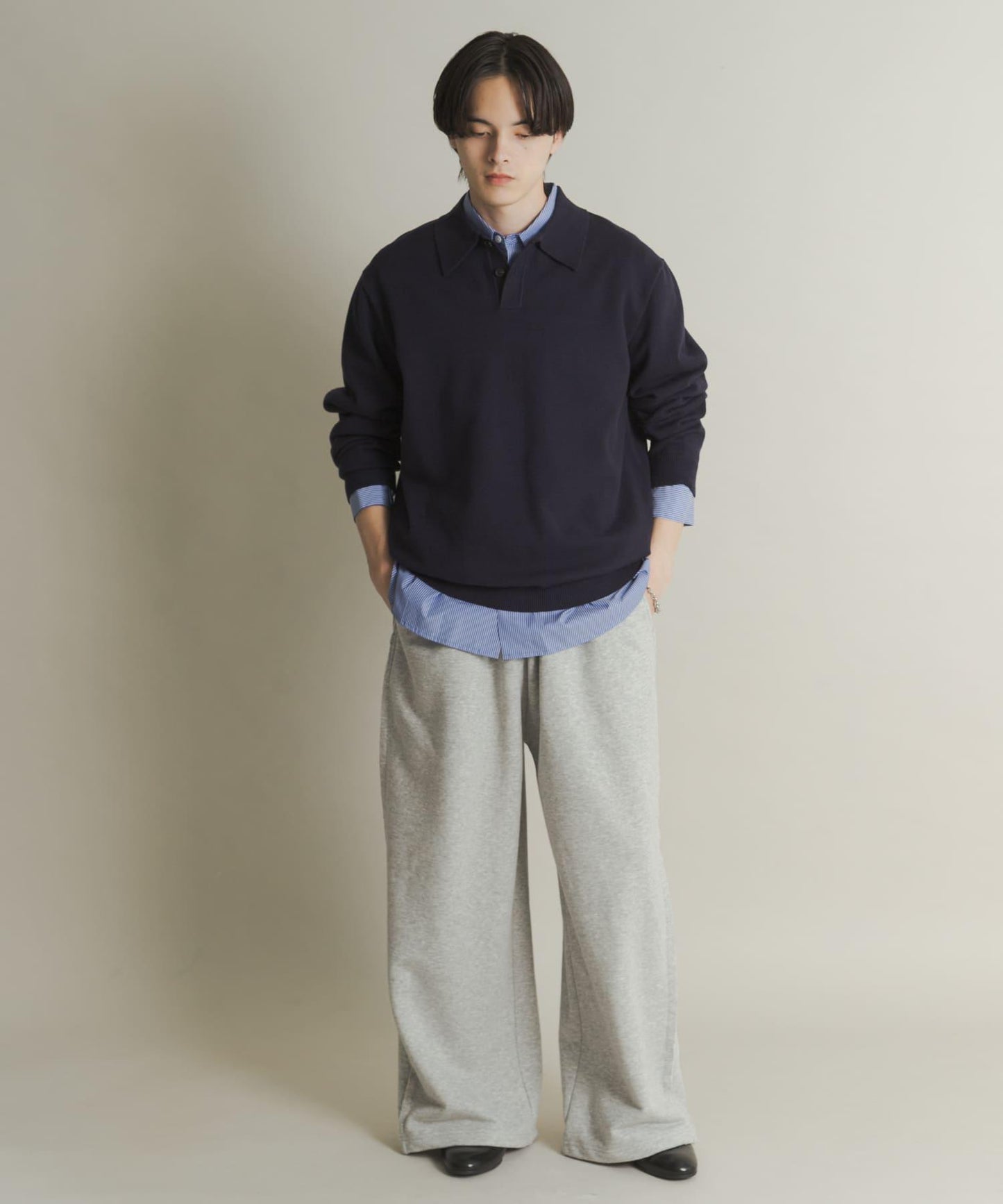 部分色 可水洗/防起球 彈力針織POLO衫