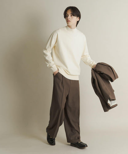 部分色 可水洗/防起球 彈力高領針織衫