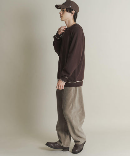 部分色 可水洗/防起球 彈力拼色針織衫