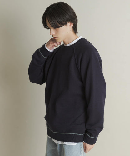 部分色 可水洗/防起球 彈力拼色針織衫