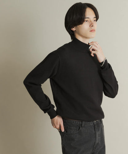 部分色 可水洗/防起球 彈力高領針織衫