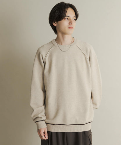 部分色 可水洗/防起球 彈力拼色針織衫