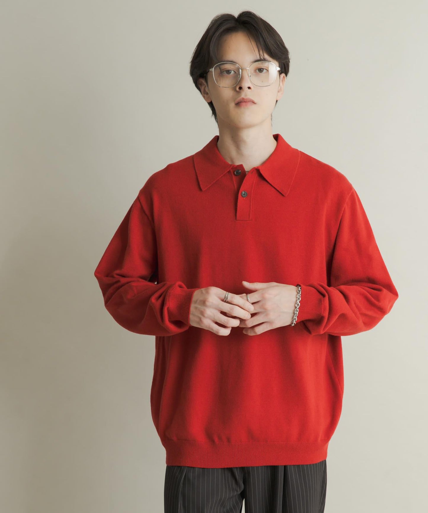 部分色 可水洗/防起球 彈力針織POLO衫