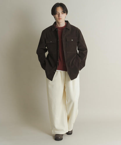 衛衣面料寬鬆褶皺長褲