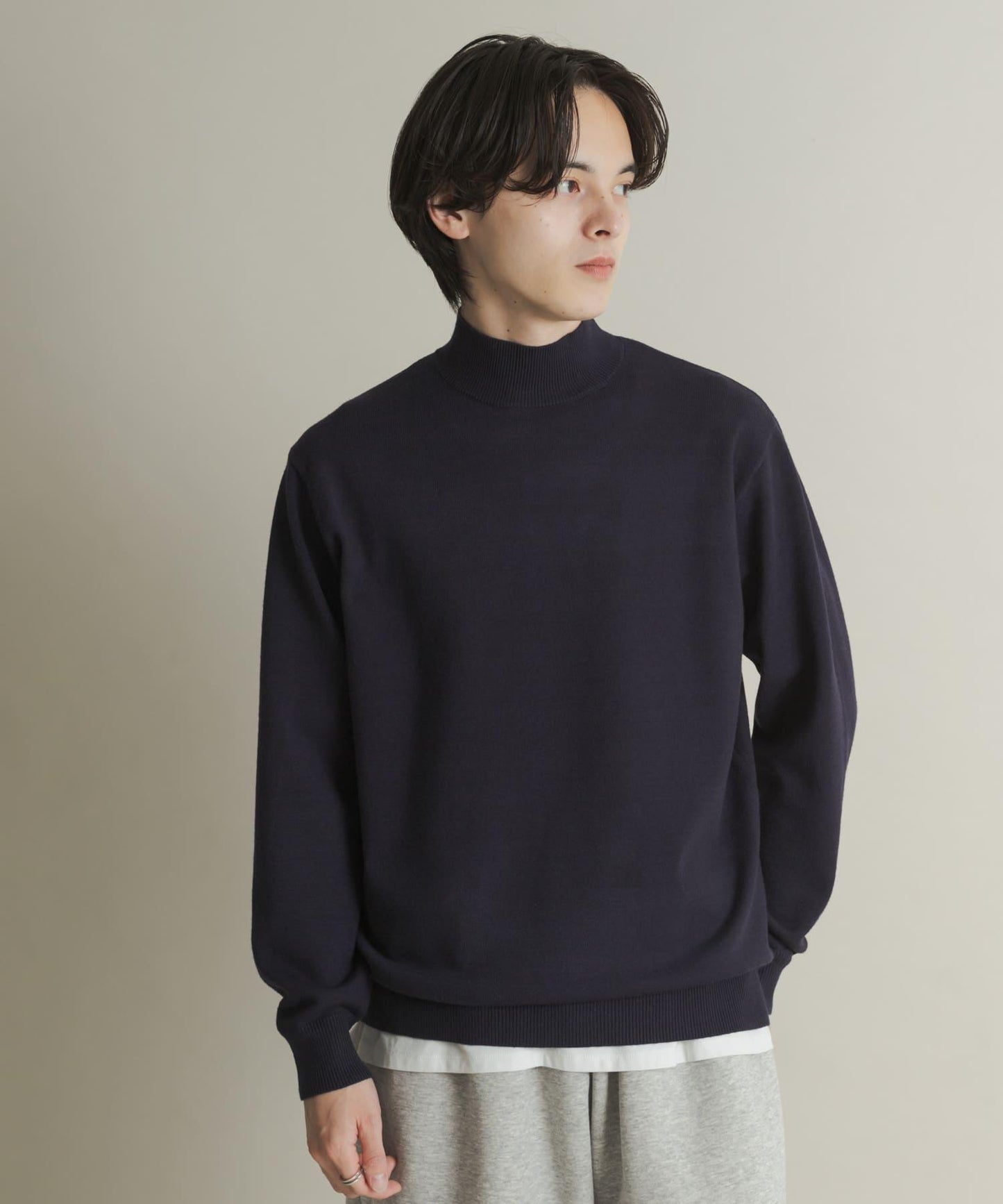 部分色 可水洗/防起球 彈力高領針織衫