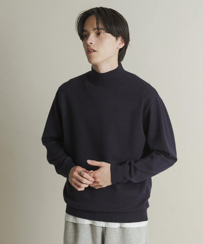 部分色 可水洗/防起球 彈力高領針織衫