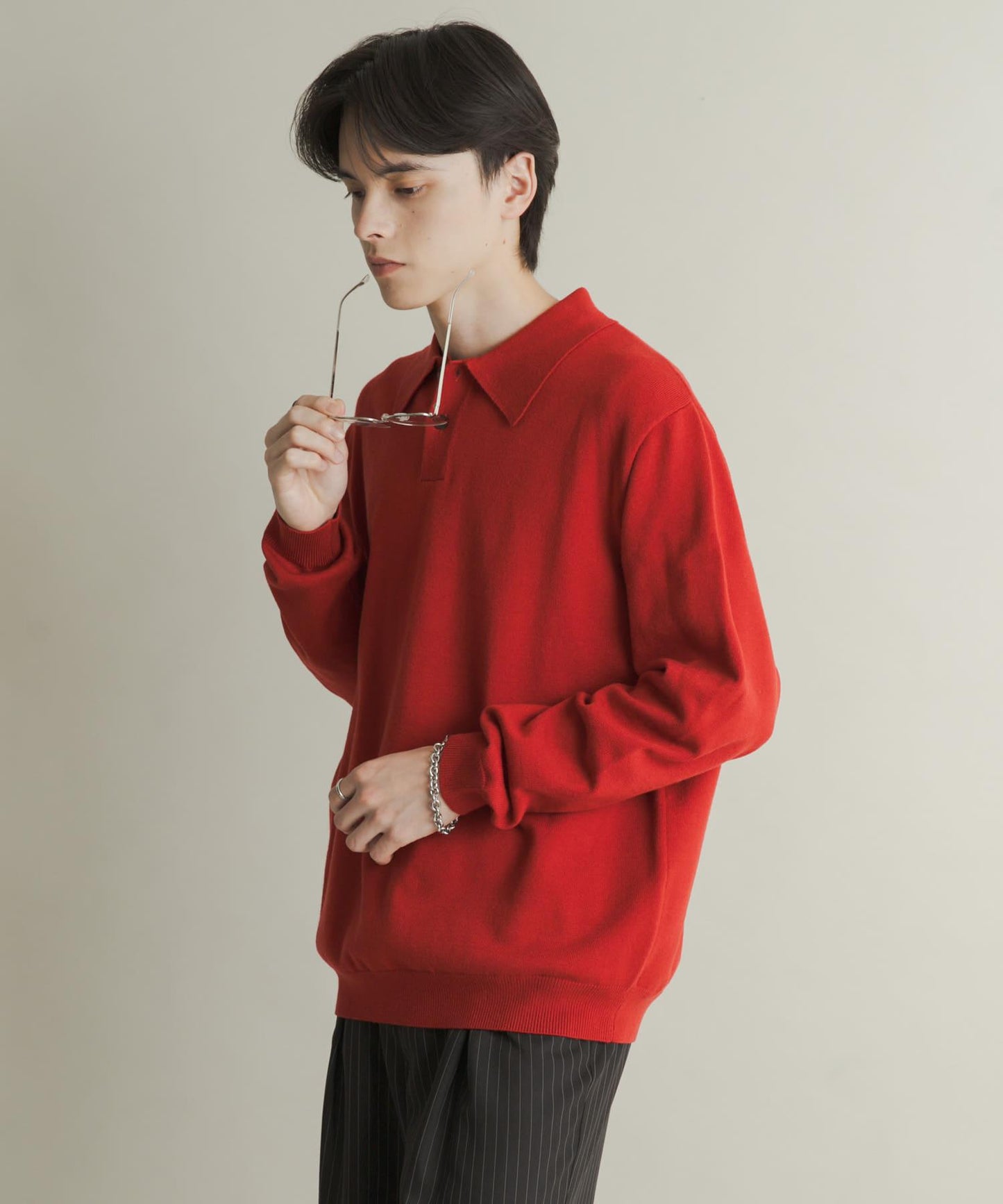 部分色 可水洗/防起球 彈力針織POLO衫