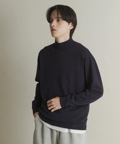 部分色 可水洗/防起球 彈力高領針織衫