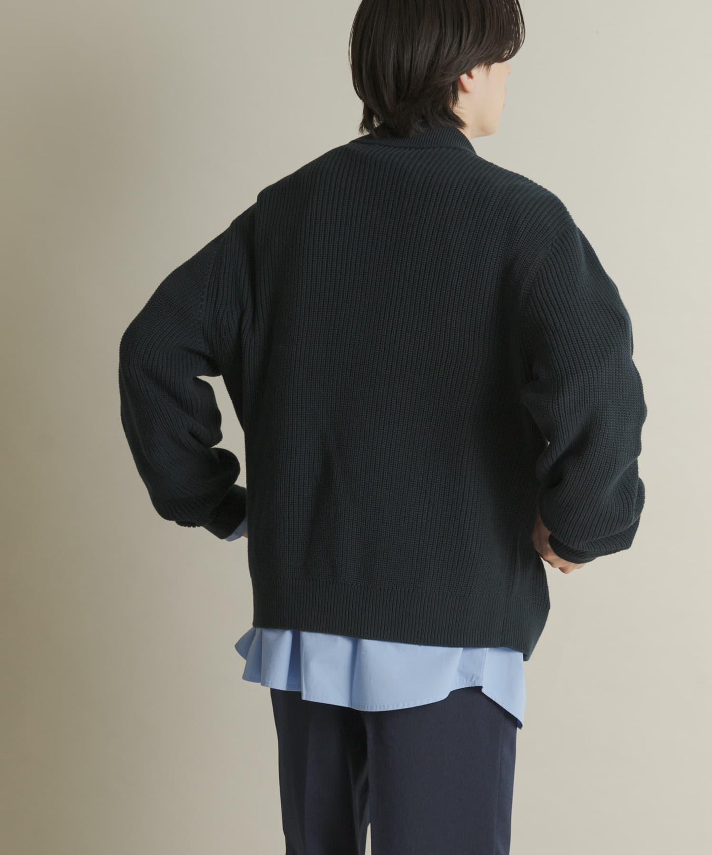 雙拉鍊針織開衫