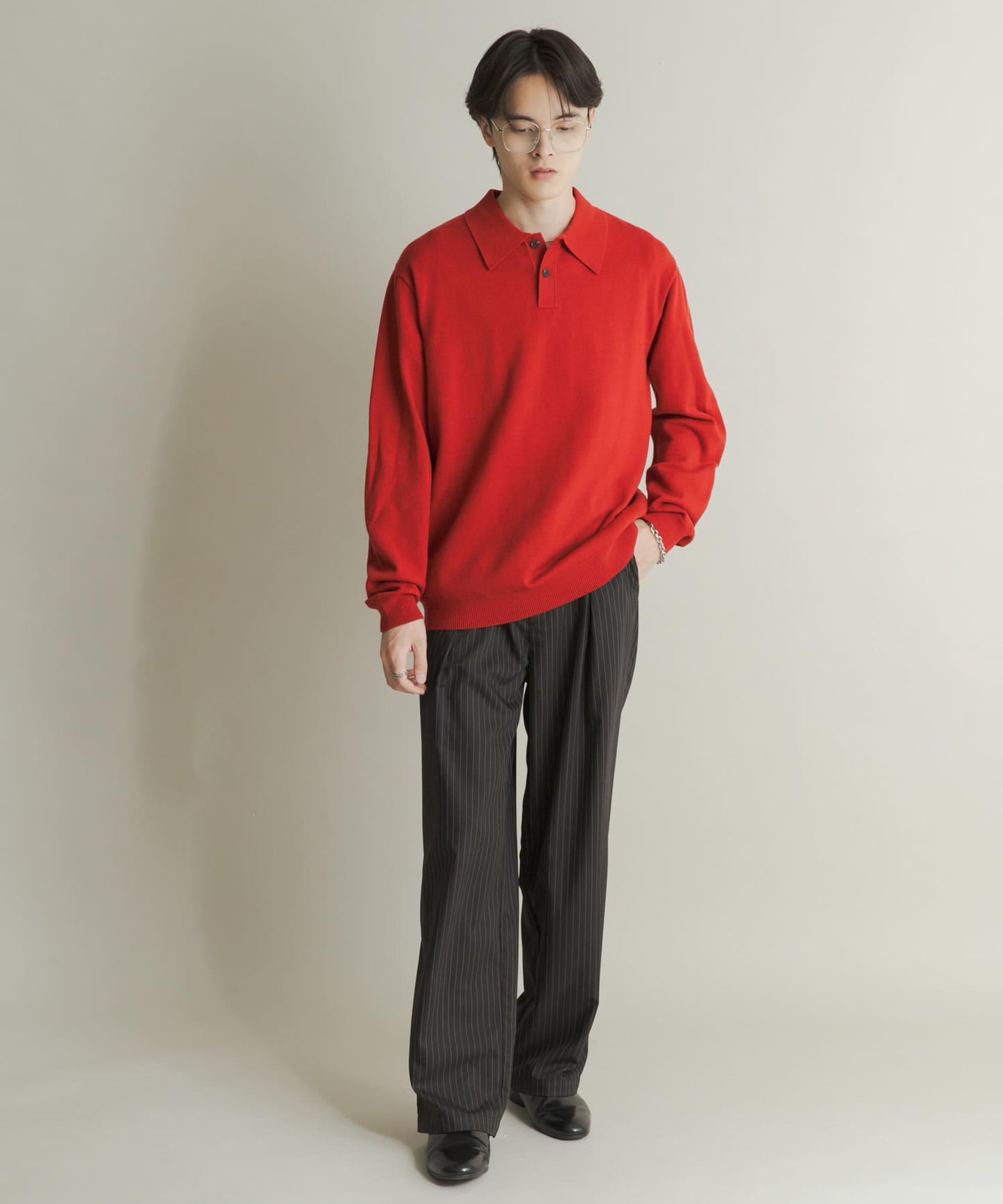 部分色 可水洗/防起球 彈力針織POLO衫