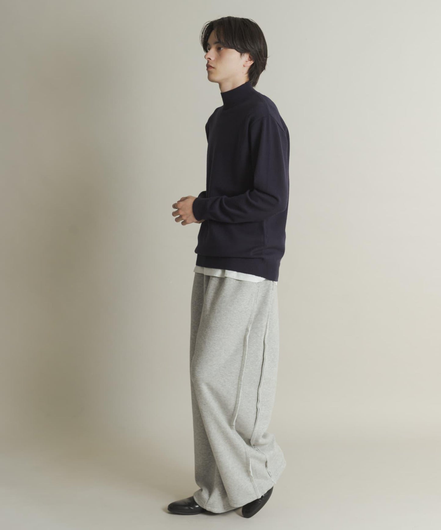 部分色 可水洗/防起球 彈力高領針織衫