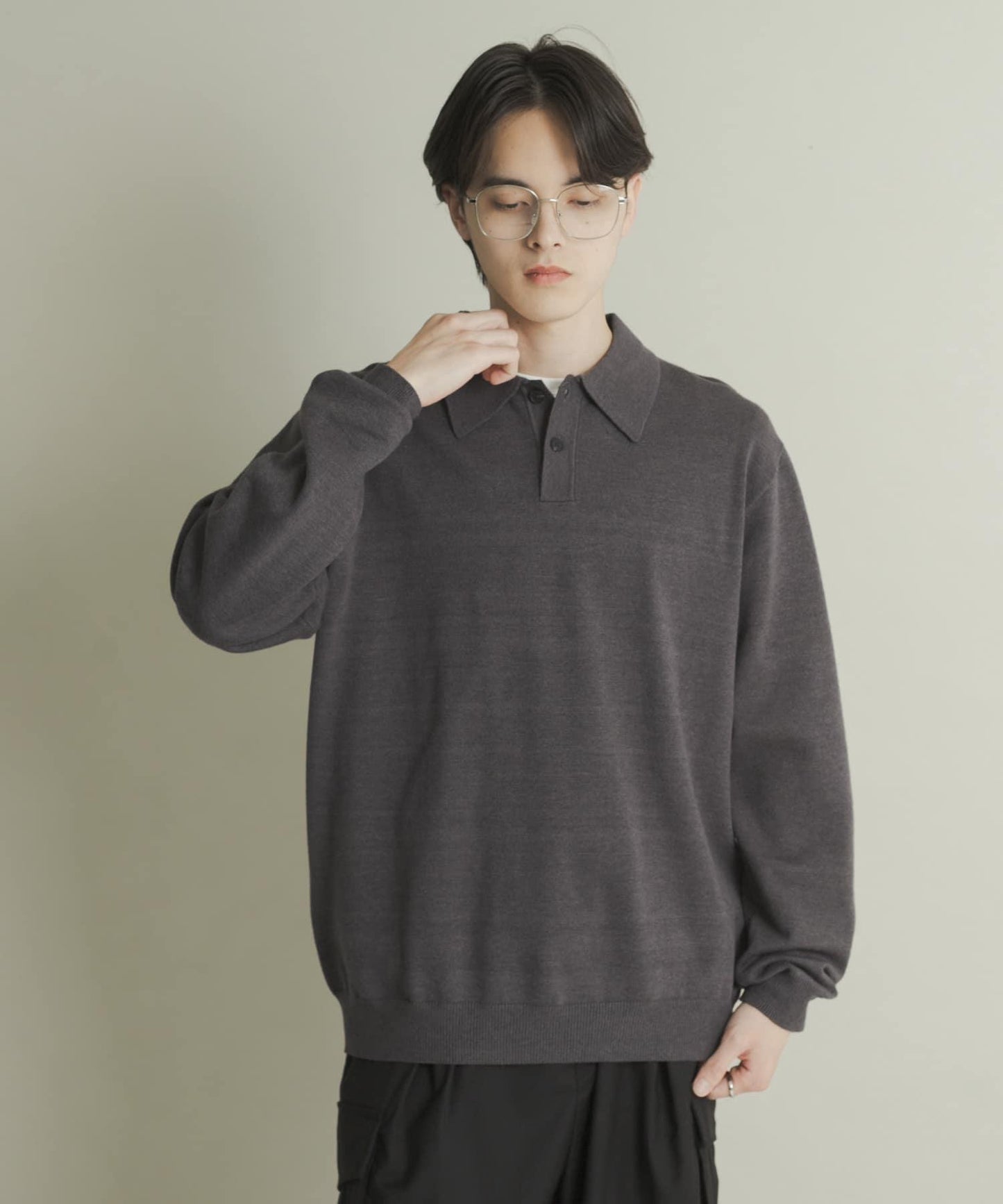 部分色 可水洗/防起球 彈力針織POLO衫