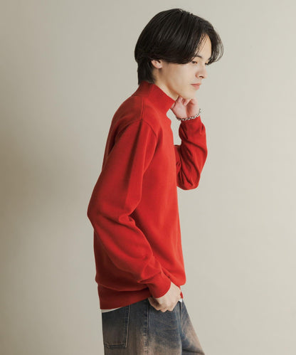 部分色 可水洗/防起球 彈力高領針織衫