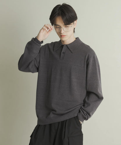 部分色 可水洗/防起球 彈力針織POLO衫