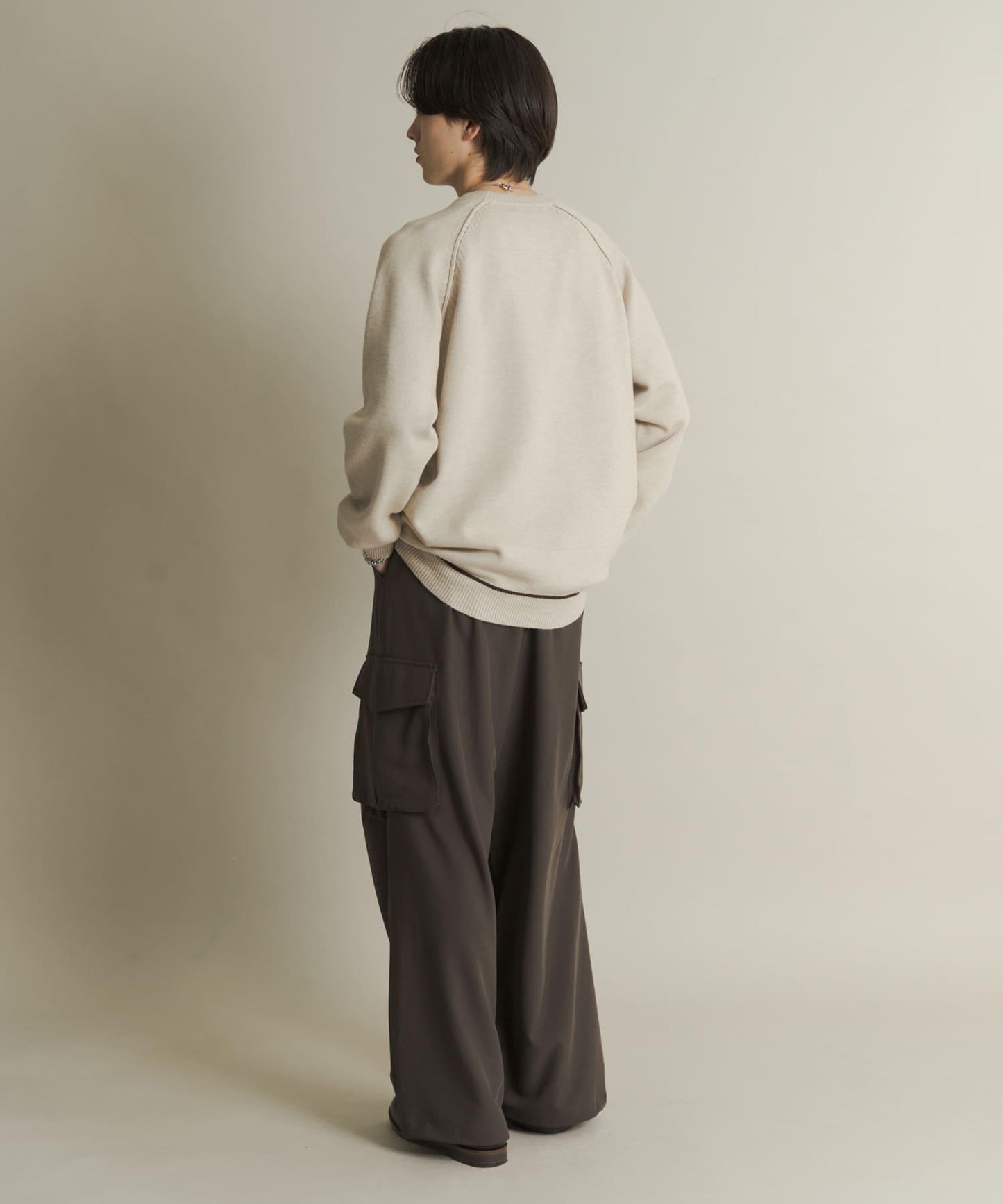 部分色 可水洗/防起球 彈力拼色針織衫