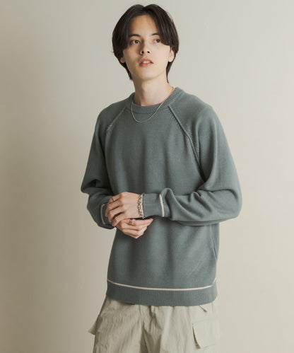 部分色 可水洗/防起球 彈力拼色針織衫