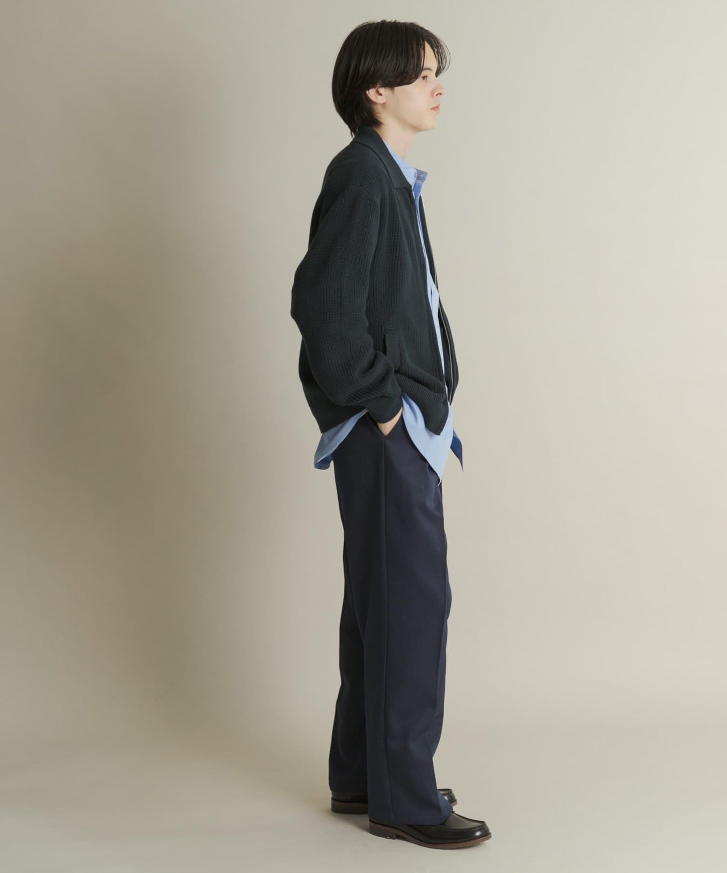 雙拉鍊針織開衫