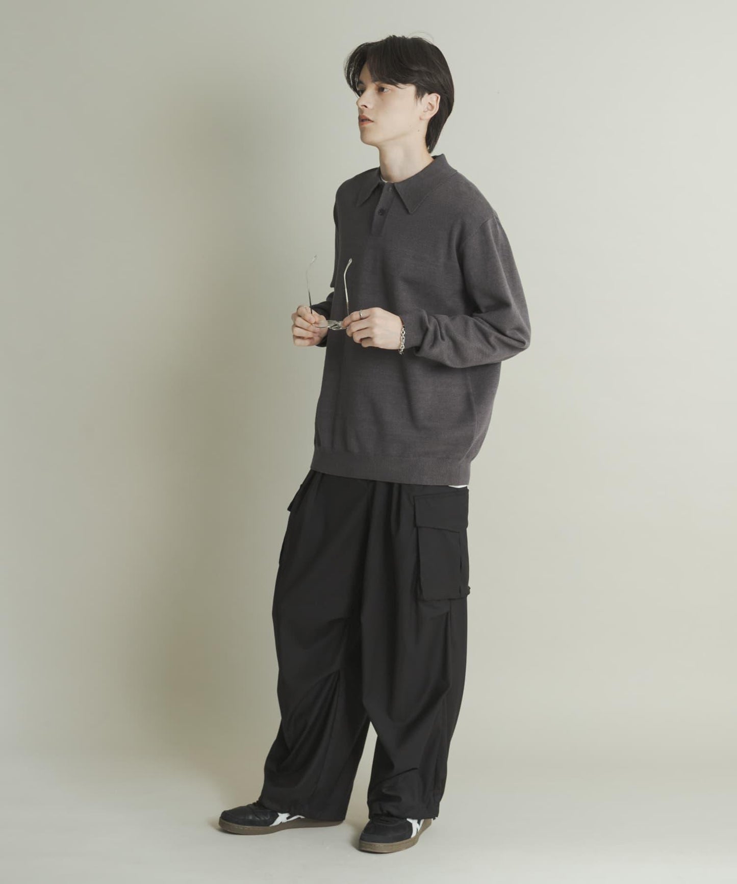 部分色 可水洗/防起球 彈力針織POLO衫