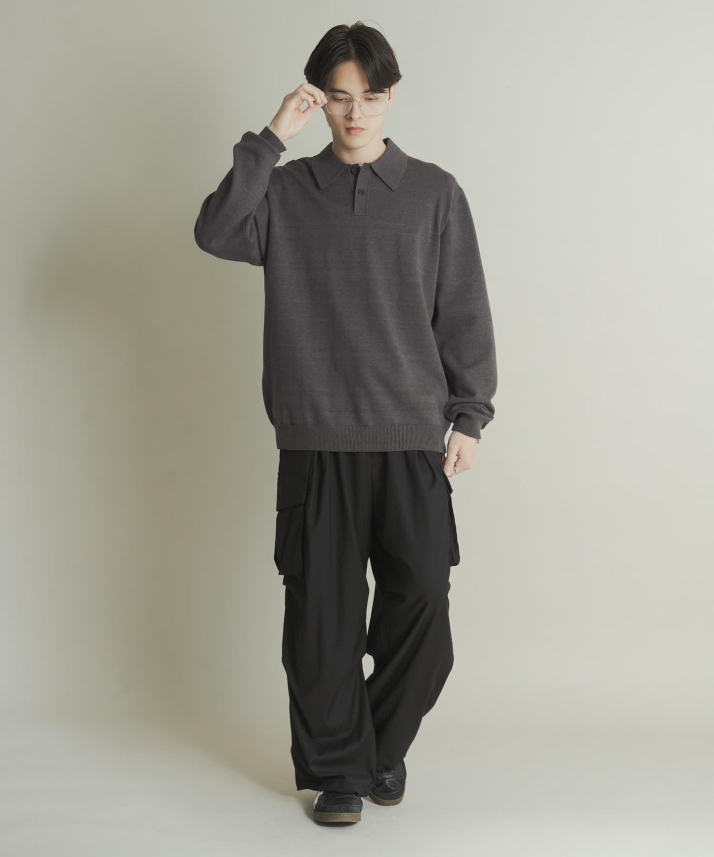 部分色 可水洗/防起球 彈力針織POLO衫