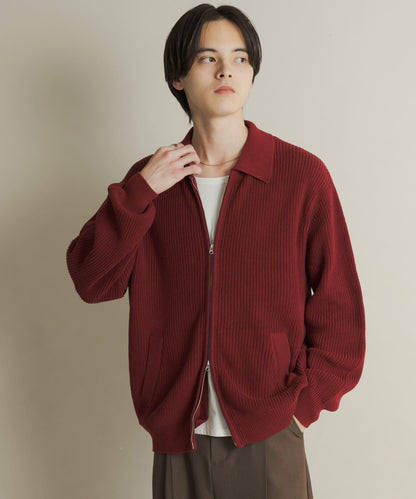 雙拉鍊針織開衫