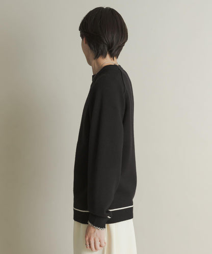 部分色 可水洗/防起球 彈力拼色針織衫