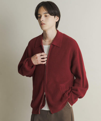 雙拉鍊針織開衫