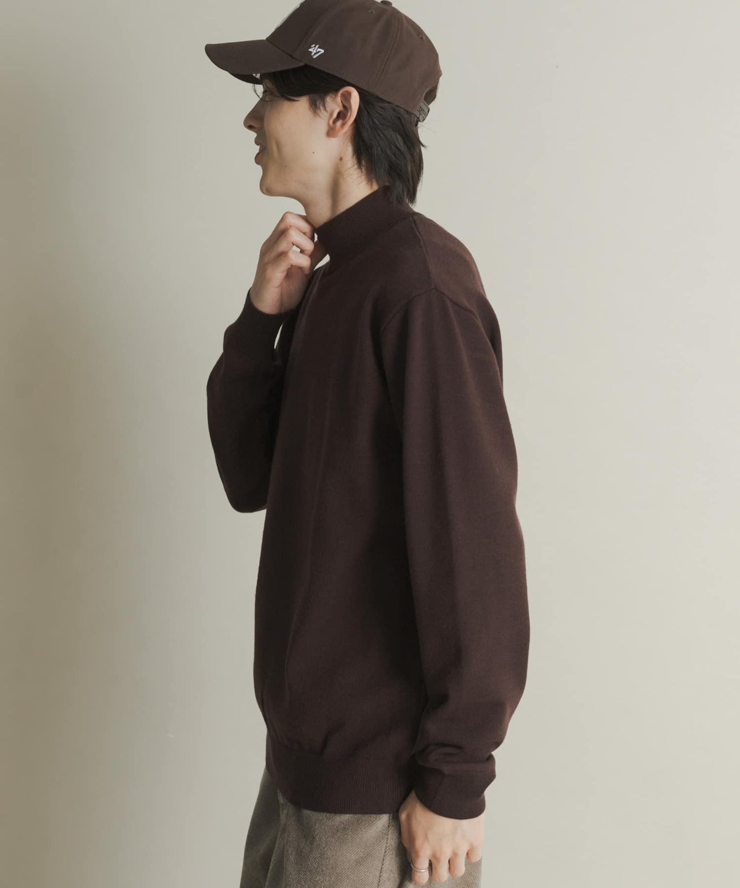 部分色 可水洗/防起球 彈力高領針織衫