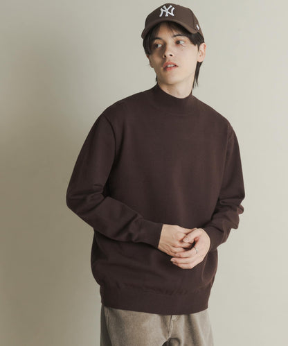 部分色 可水洗/防起球 彈力高領針織衫