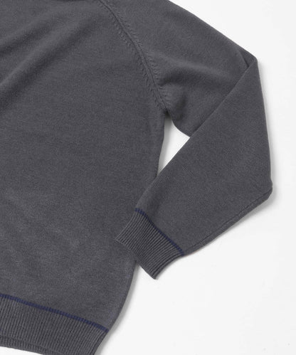 部分色 可水洗/防起球 彈力拼色針織衫