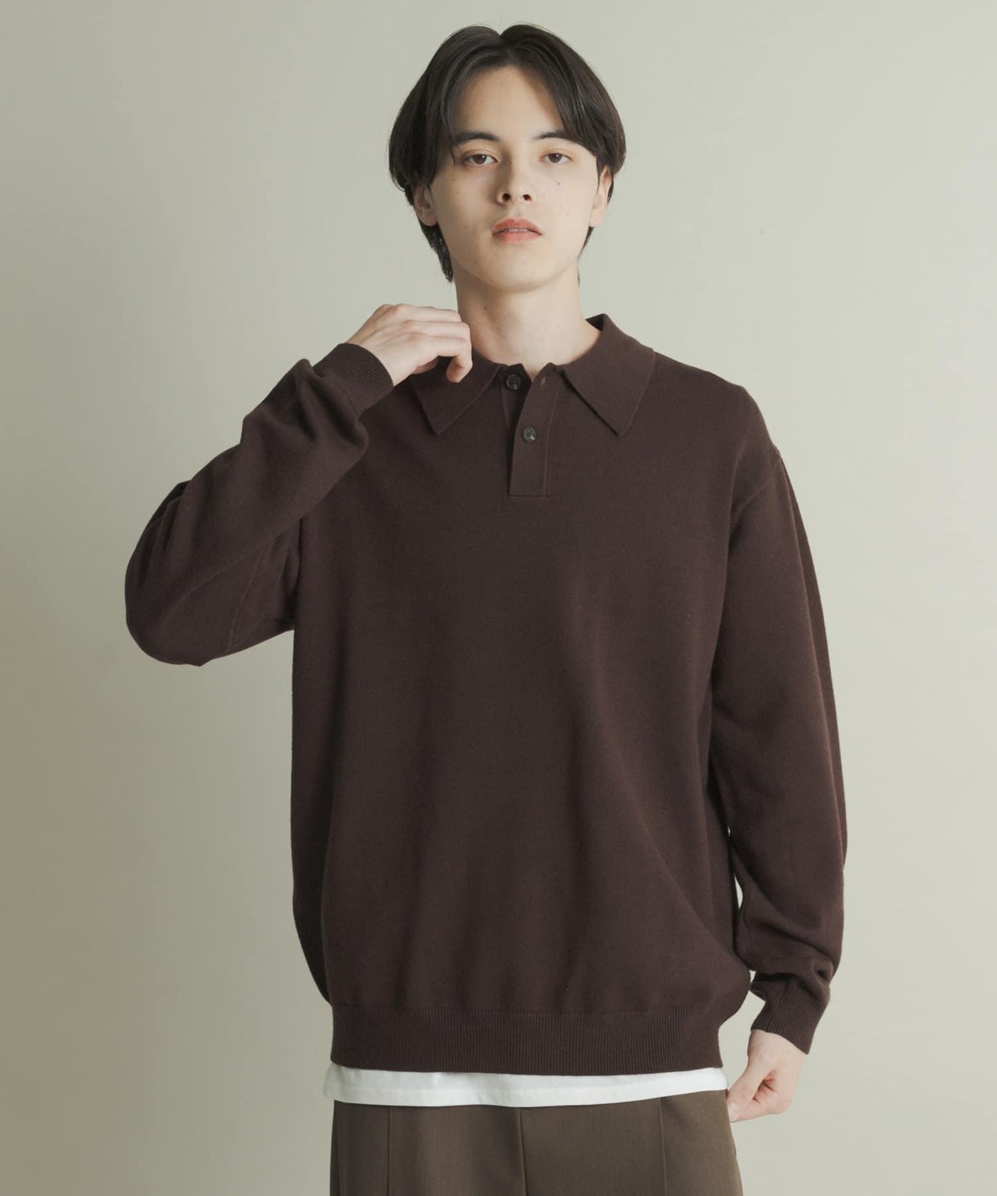 部分色 可水洗/防起球 彈力針織POLO衫