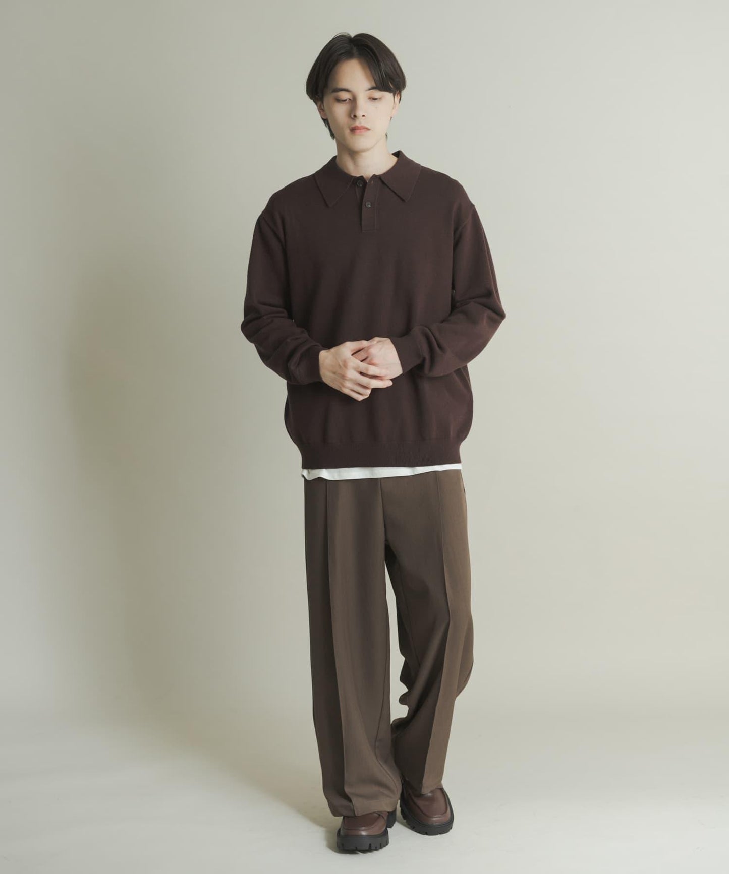 部分色 可水洗/防起球 彈力針織POLO衫