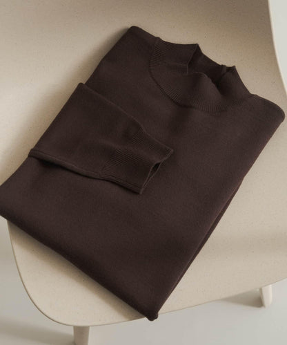 部分色 可水洗/防起球 彈力高領針織衫