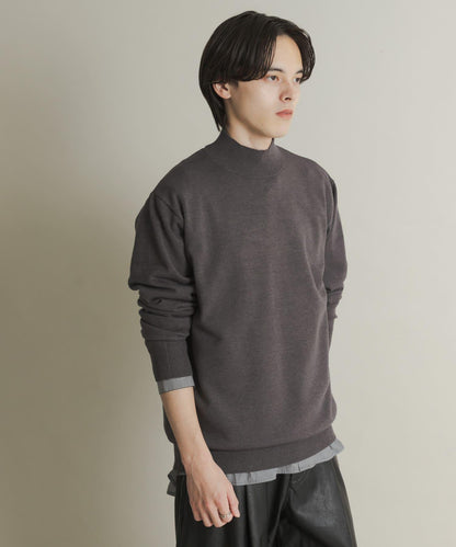 部分色 可水洗/防起球 彈力高領針織衫