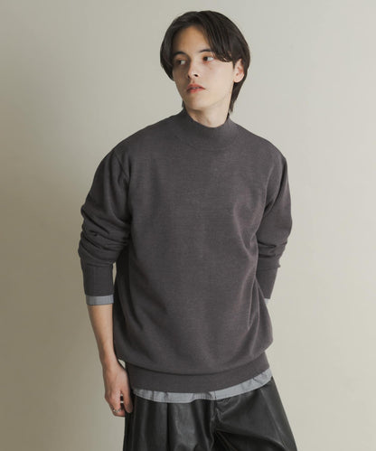 部分色 可水洗/防起球 彈力高領針織衫