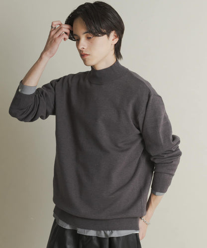 部分色 可水洗/防起球 彈力高領針織衫