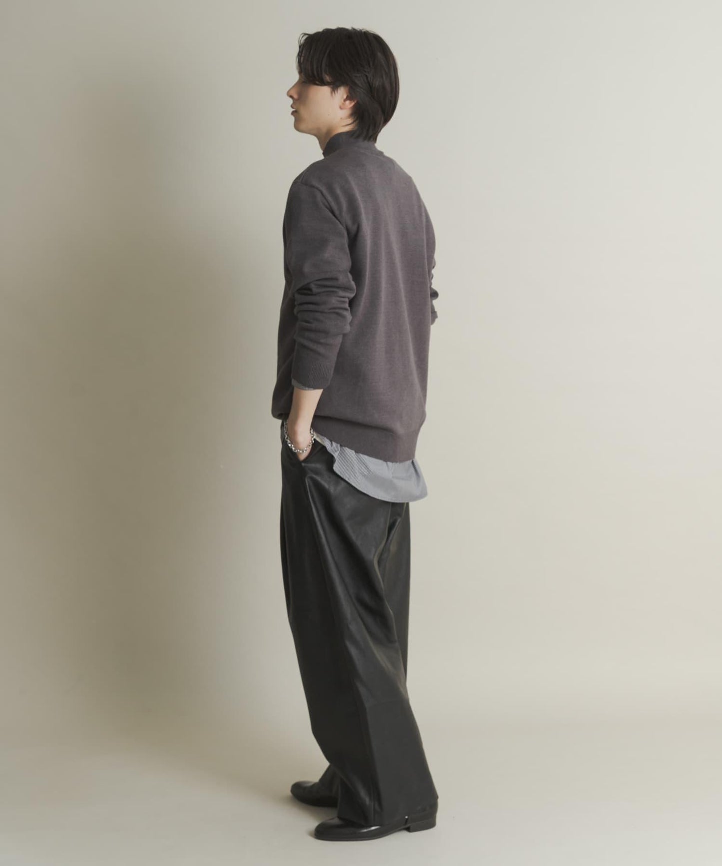 部分色 可水洗/防起球 彈力高領針織衫