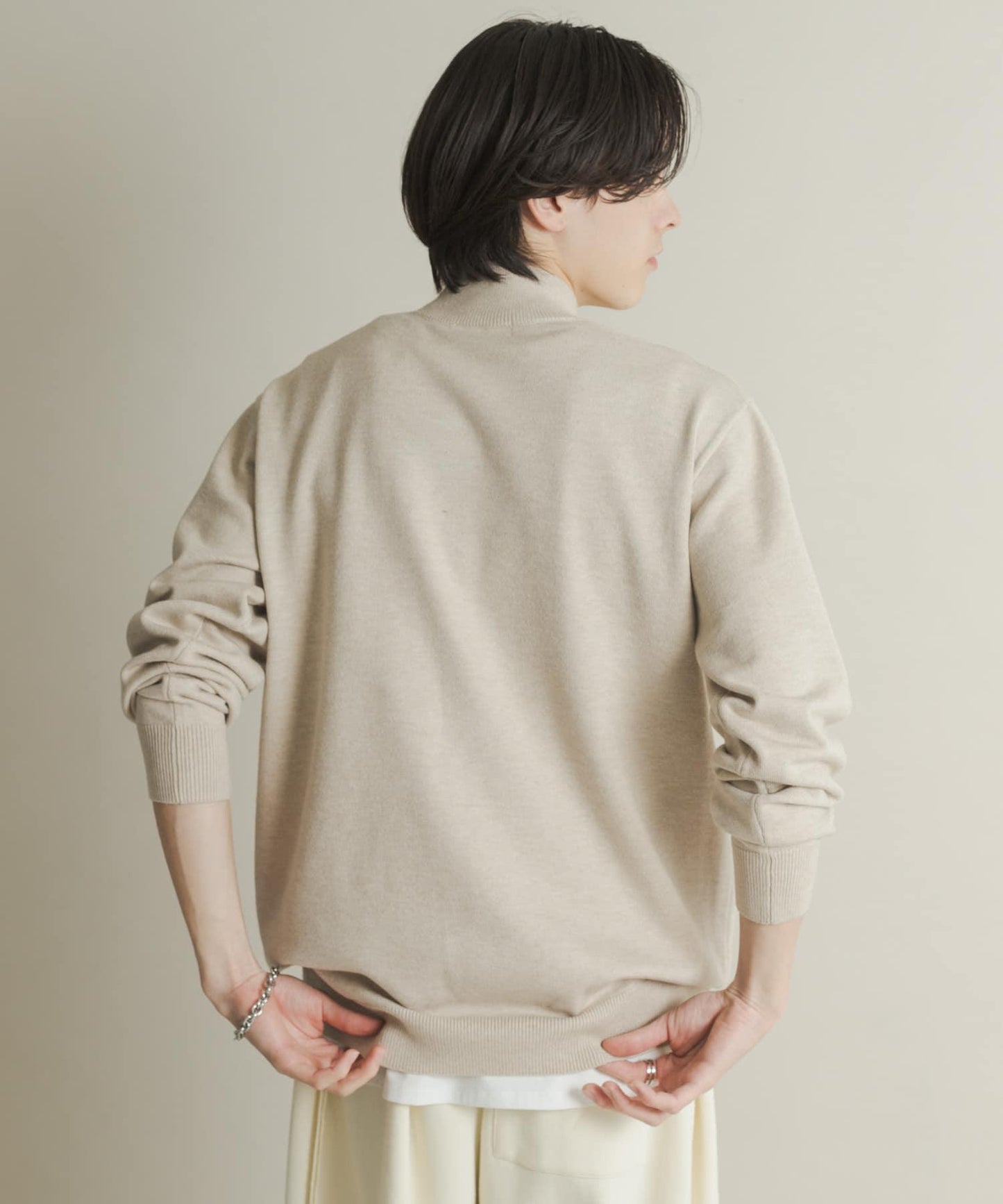 部分色 可水洗/防起球 彈力高領針織衫