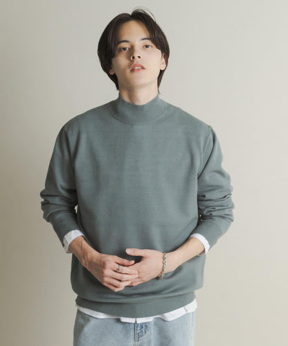 部分色 可水洗/防起球 彈力高領針織衫