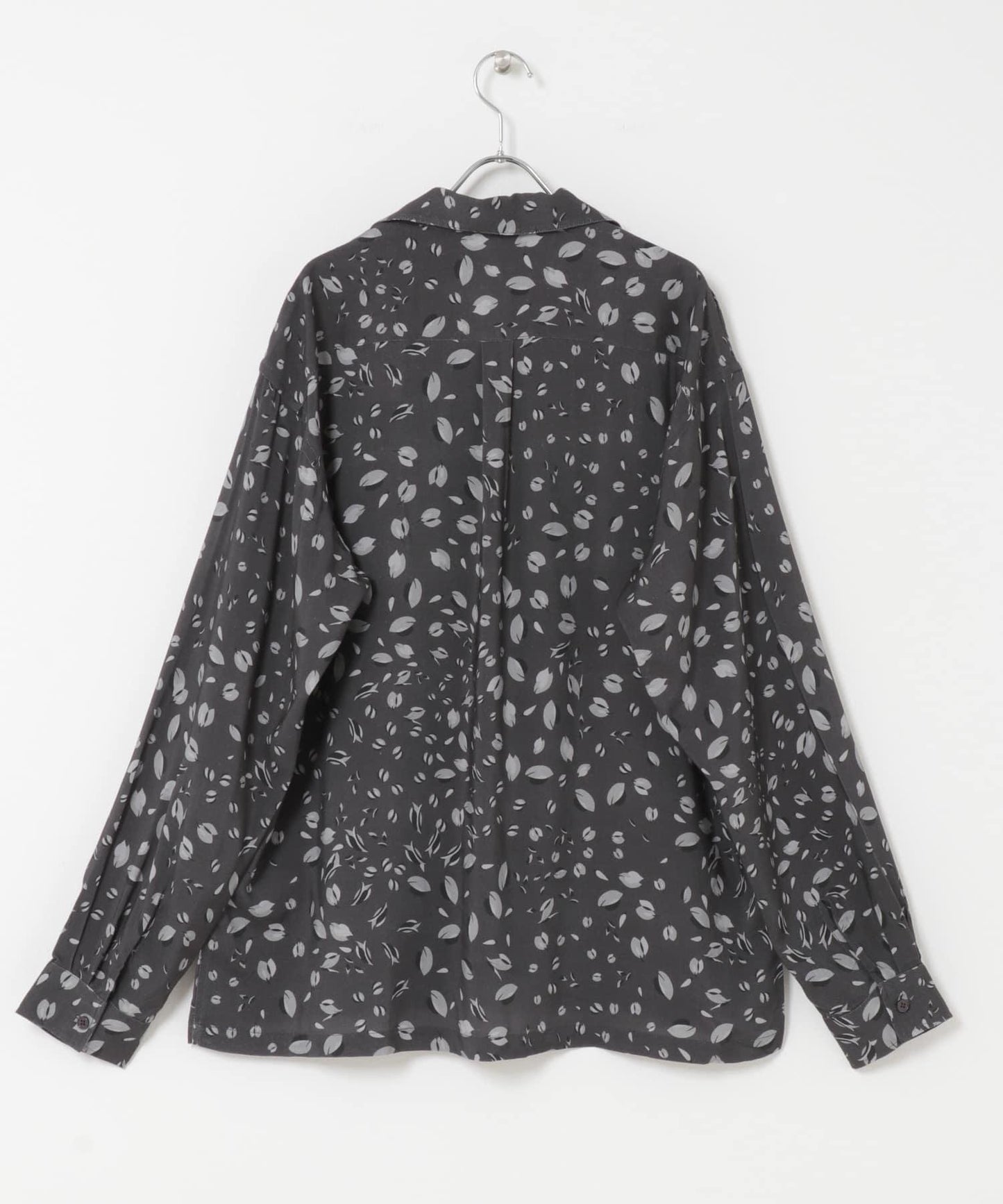 拼色開領長袖襯衫