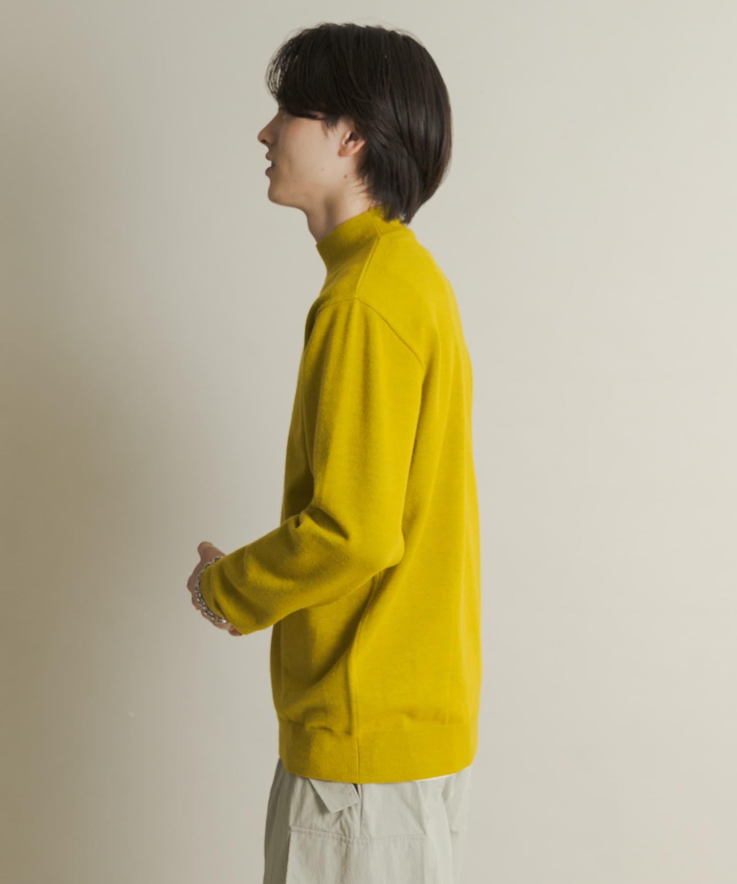 部分色 可水洗/防起球 彈力高領針織衫