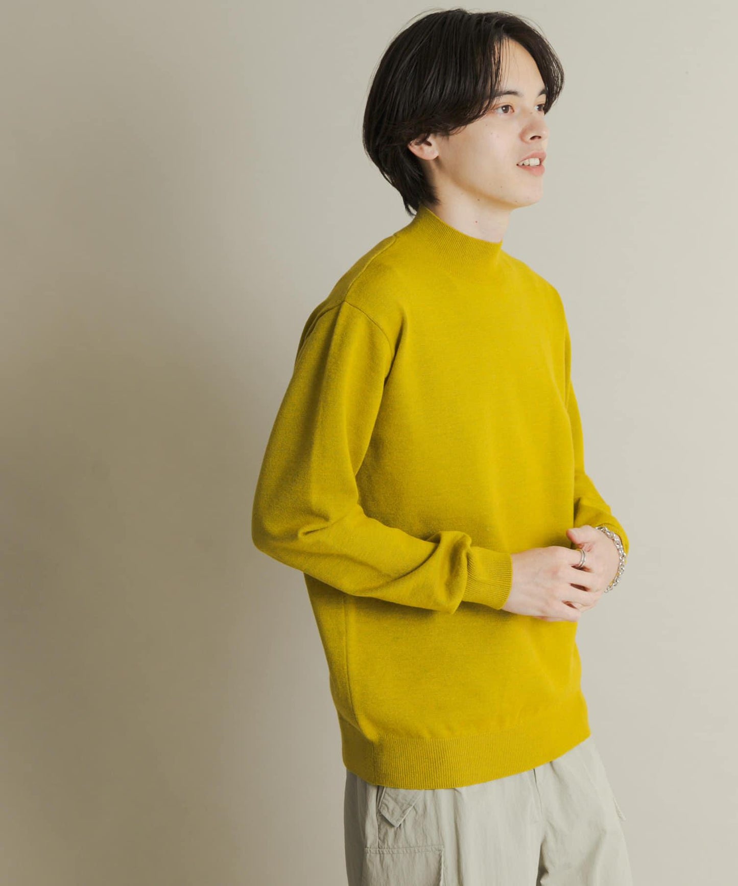 部分色 可水洗/防起球 彈力高領針織衫