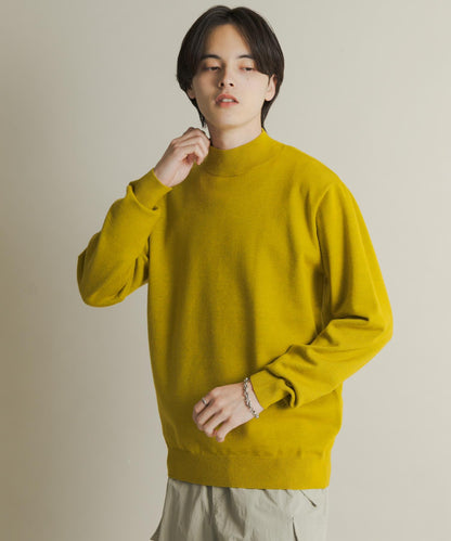 部分色 可水洗/防起球 彈力高領針織衫