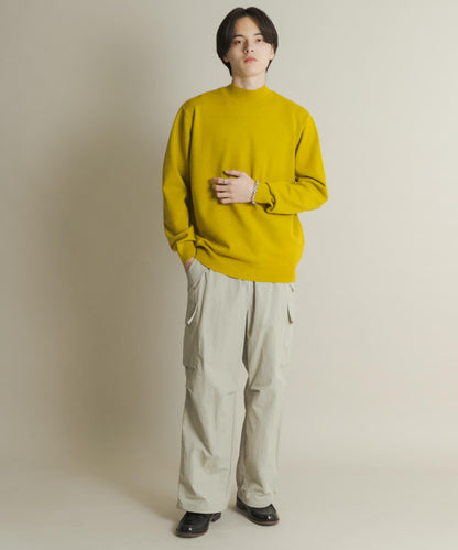 部分色 可水洗/防起球 彈力高領針織衫